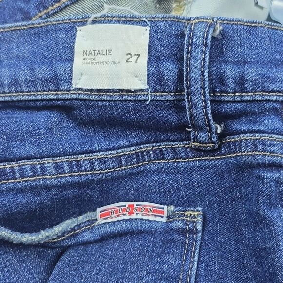 Hudson -1165 Natalie Midrise Slim Boyfriend Crop Jeans Altered hem Inseam 20" 27 - Picture 8 of 9